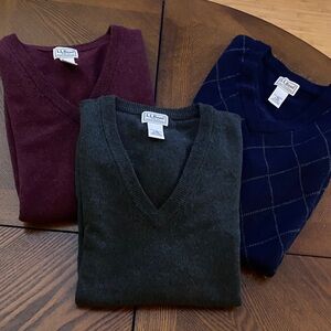 Beautiful lambs wool LL Bean vests
